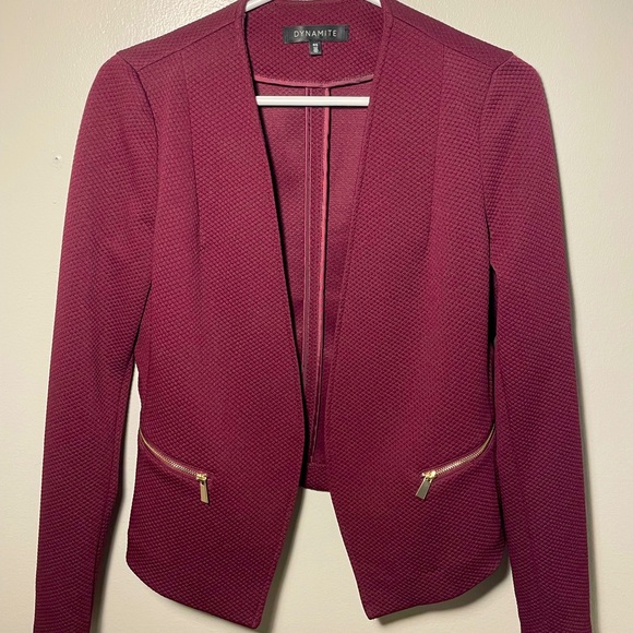 Used once dynamite burgundy blazer - Picture 1 of 2